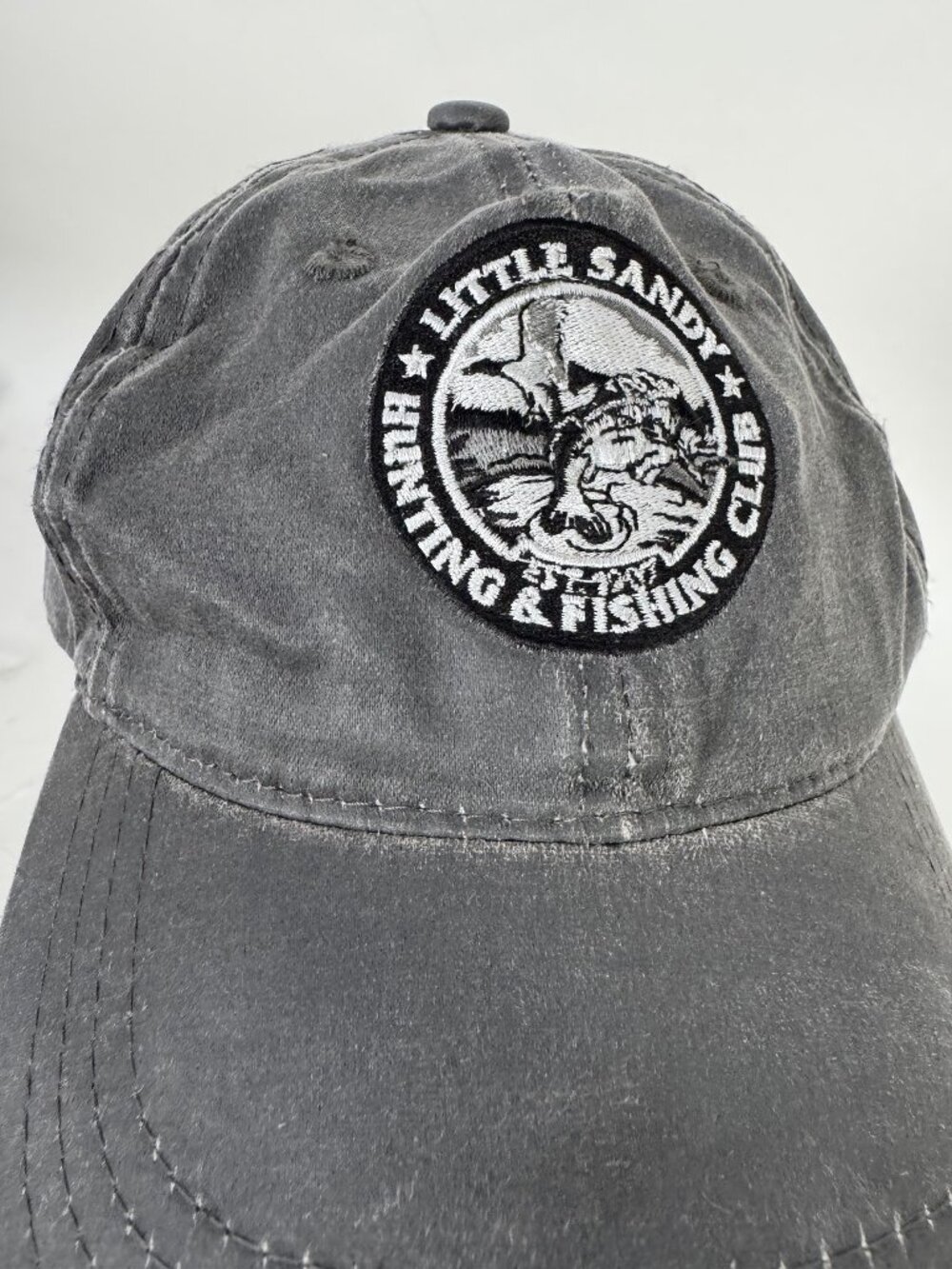 Little Sandy Hunting & Fishing Club Logo Cap Adjustable Fit Platinum Series Gray
